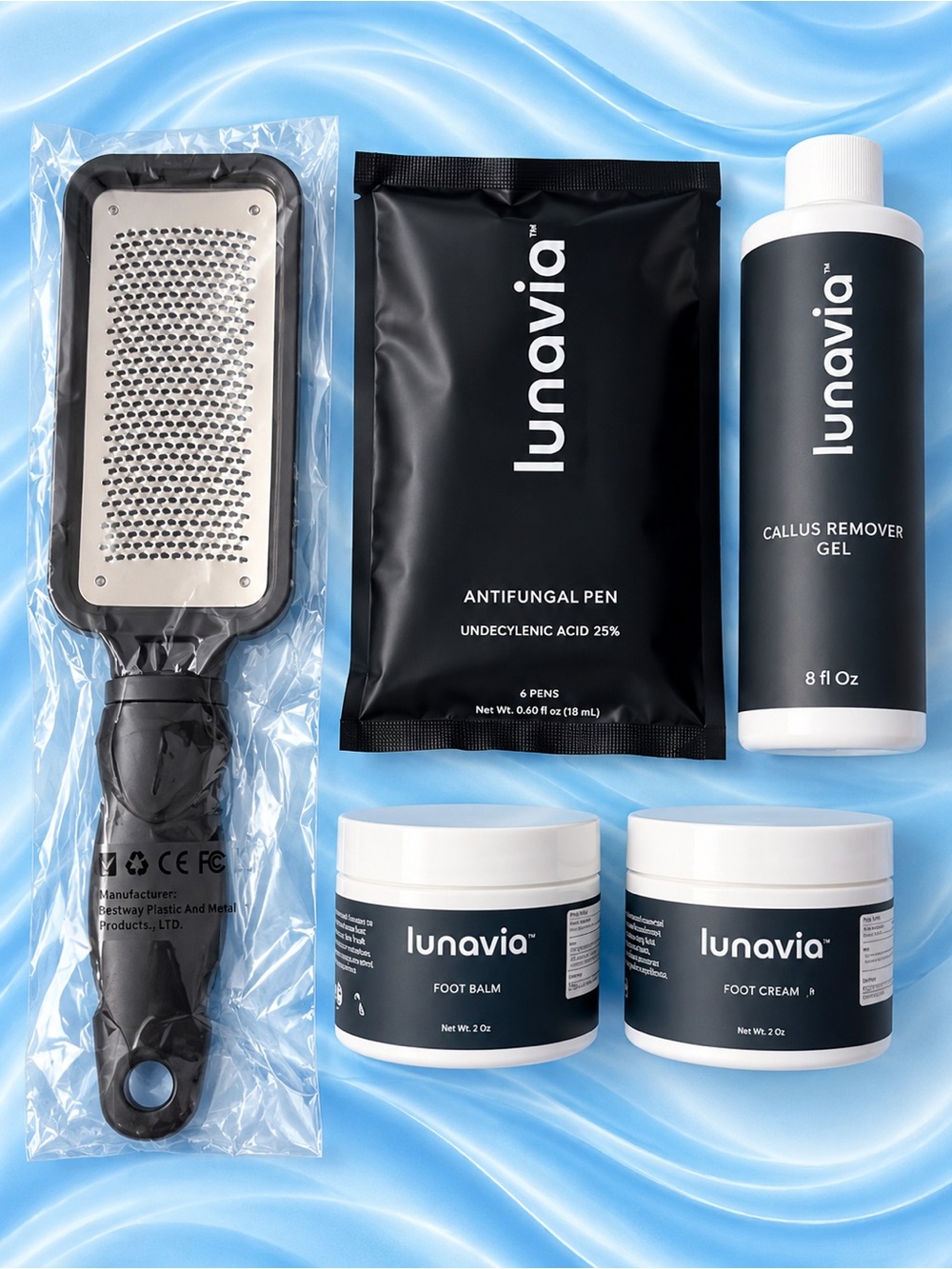 Lunavia Foot Care Kit - Callus Remover Gel, Foot Balm & Cream